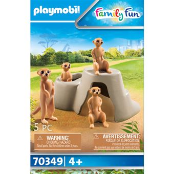 Playmobil Le parc animalier 70349 Suricates et rocher