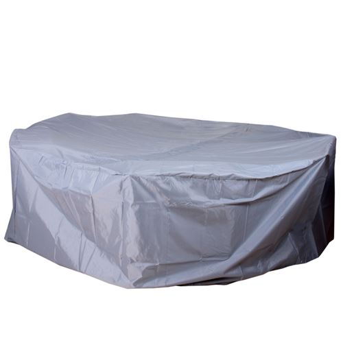 Housse de protection pour garnitures de jardin, bâche, polyester revêtu ~ gris Ø 300cm