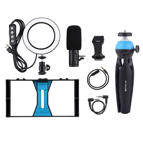 Puluz PKT3025 Support Stabilisateur Rig Photo Studio Vlog Video Bleu