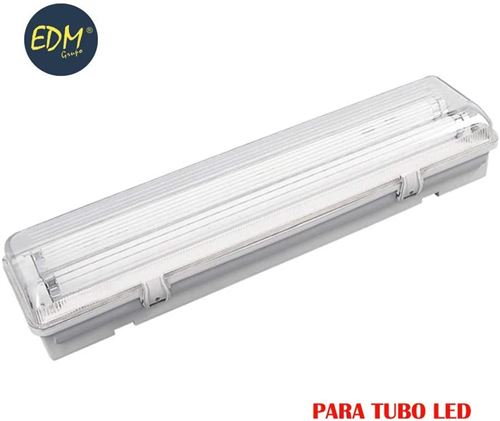 Support d'étagère pour tube LED EQ 2 x 18 W 65 cm EDM IP44