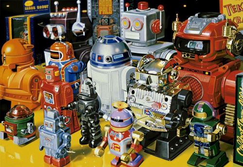 EDUCA  borras - 15979 - puzzle classique - robots - 1000 pi&egrave;ces 