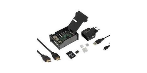 Set de démarrage Raspberry Pi 3 Modèle B 1 Go Linux, Noobs avec système d'exploitation Noobs , avec boîtier, avec bloc d'alimentation, avec logiciel