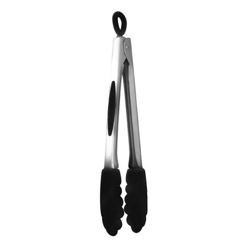 Mastrad - Pince De Cuisine - Acier Et Silicone - Noir