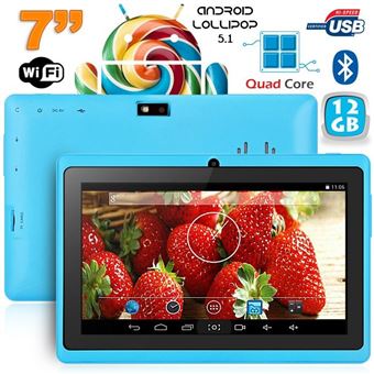 85€ sur Tablette Tactile 7 Pouces Quad Core Bluetooth 1Go Ram Android 6.0  12Go Bleu YONIS - Tablette tactile - Achat & prix