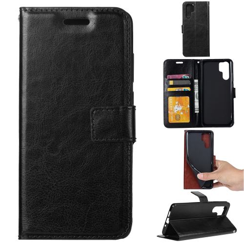 Etui en PU avec support de couleur noir pour votre Huawei P30 Pro