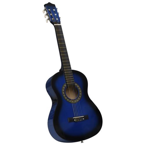 vidaXL Guitare classique de débutants et enfants Bleu 1/2 34