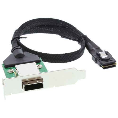 Support adaptateur à profil bas SAS InLine® avec câble ext. SFF-8088 à int. SFF-8087 0.5m