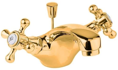 Deva TUD113/501 Tudor Mitigeur pour lavabo avec bonde de vidage Finition dorée