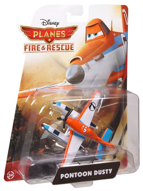 Disney planes 2 : avion blanc et rouge ponton dusty bombardier a eau n°bk60 - cars