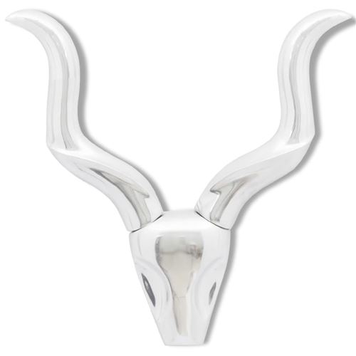 Muurdecoratie Gazellenkop Zilverkleurig 61 cm