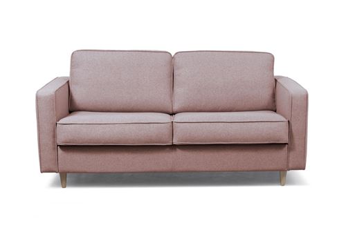 Canapé type Rapido 3 places BULLE en Tissu - Matelas 140x200x13 cm - Couleur - Rose