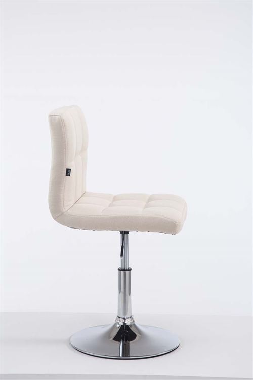 Chaise lounge Palma V2 en tissu - Siège Crème
