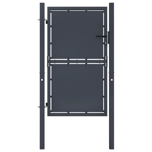 Portail de jardin - VIDAXL - Acier - 100 x 200 cm - Anthracite - Battant