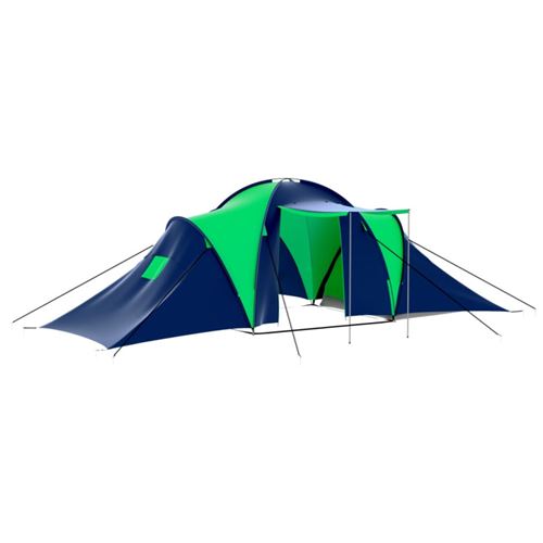 vidaXL Tent voor 9 personen polyester blauw en groen