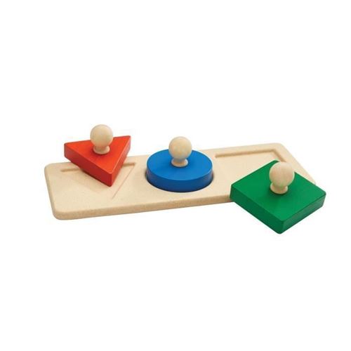 PLAN TOYS Encastrement méthode Montessori - 3 formes