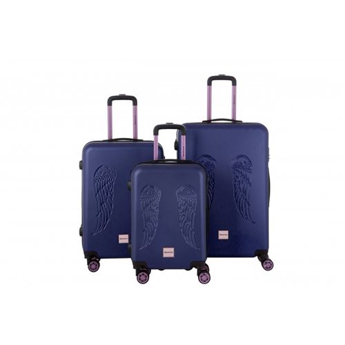 BERENICE - ENSEMBLE DE 3 VALISES 50/60/70 - BAGAGE RIGIDE - GABRIEL - Bleu marine