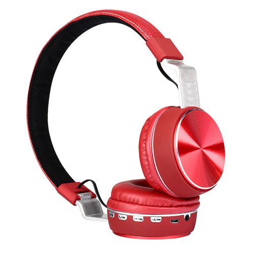 Générique Rouge Casque De Sport Bluetooth Basse Stéréo Sans Fil