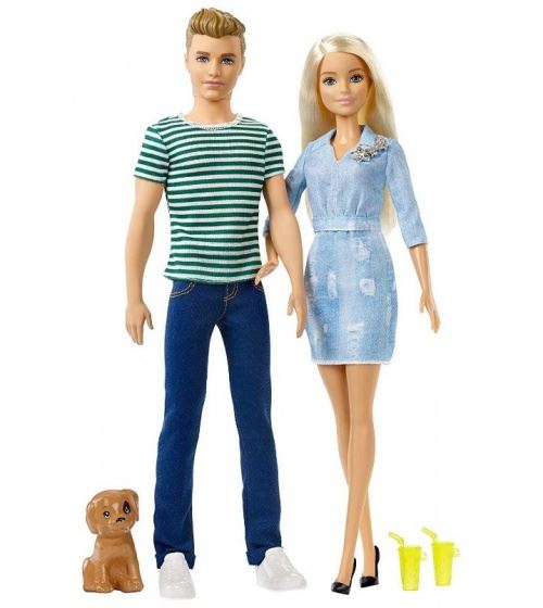 Barbie poupées adolescentes Barbie et Ken avec chiot 31 cm