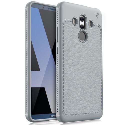 Huawei Mate 10 Housse Etui Cuir PU Texture Litchi Gris ALS53442