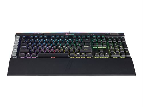 Corsair K95 RGB Platinum USB QWERTY Italien Noir - Claviers (avec Fil, USB, Clavier mécanique, QWERTY, LED RGB, Noir)