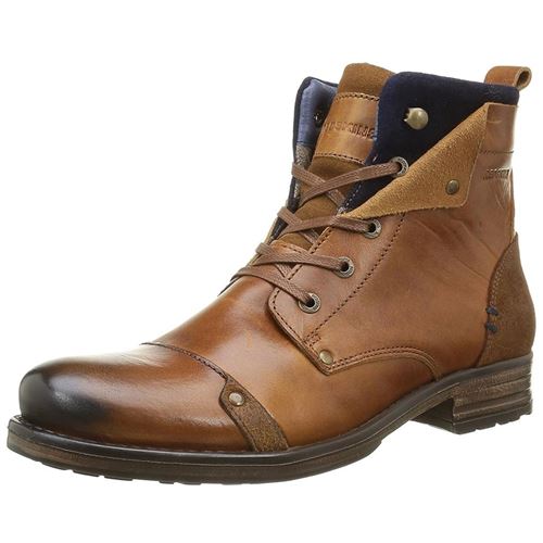Chaussures mid mi montantes Redskins Yedes cognac navy Marron taille : 41 réf : 43233