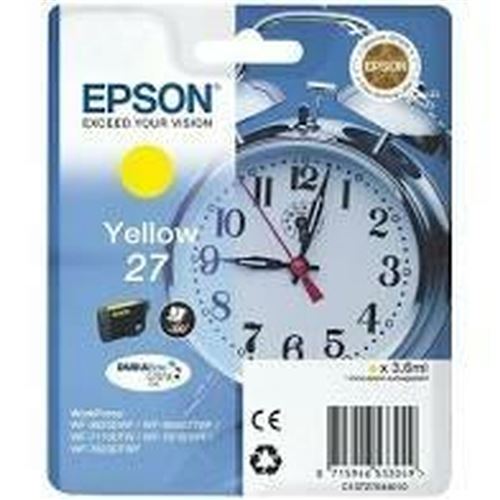 Epson 27 4 ml jaune original blister cartouche d'encre pour WorkForce WF 3620DWF WF 3640DTWF WF 7110DTW WF 7610DWF WF 7620 WF 7620DTWF
