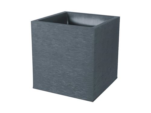 Eda Gris Anthracite Jardinière Carrée Graphit 39,5 X 39,5 X 43,5 Cm - 35 L