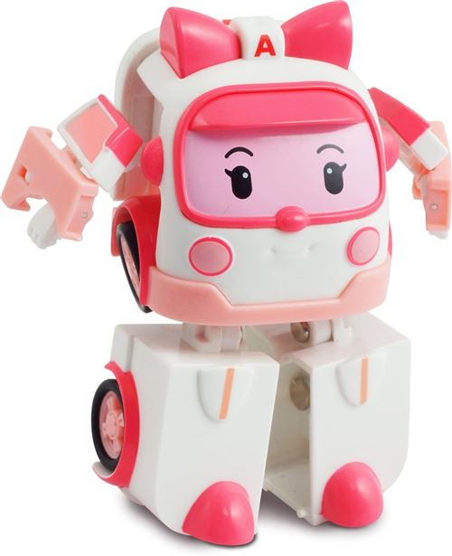 Silverlit Robocar Robot de transformation Poli - Ambre 8 cm rose