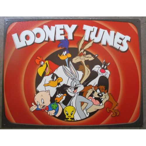 plaque looney tunes dessin animé titi sylvestre coyote beep beep taz tole metal garage diner loft
