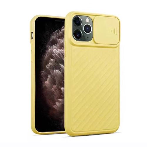 Coque en TPU diapositive de la caméra souple jaune pour votre Apple iPhone 11 Pro 5.8 pouces
