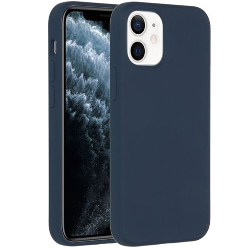 Accezz Protect Series Liquid - Coque de protection pour téléphone portable - silicone - bleu foncé - pour Apple iPhone 12 mini
