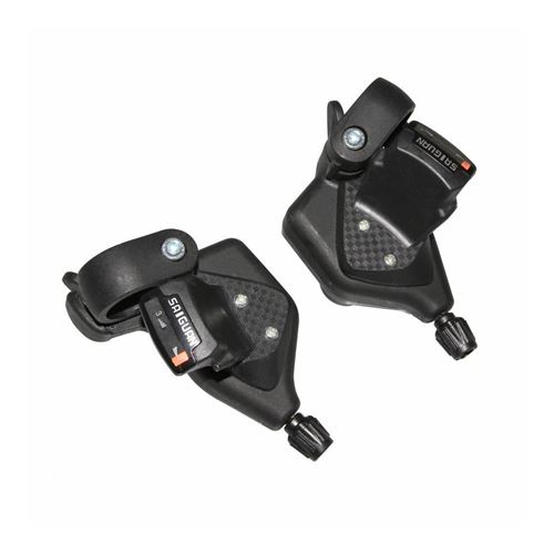 Manette vtt p2r indexe alu rapid push-pull 8v. (paire)
