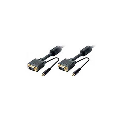 Cordon vga (hd 15) + jack 3.5mm - filtre - privilege - 5m