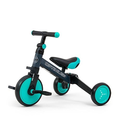 Milly Mally Optimus 3-in-1 Draisienne &agrave; 3 Roues Junior Vert-menthe
