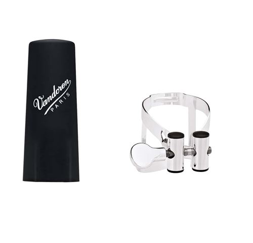 Vandoren LC51SP Ligature M/O Clarinette Sib Argent+Cb Plastique - Image 2