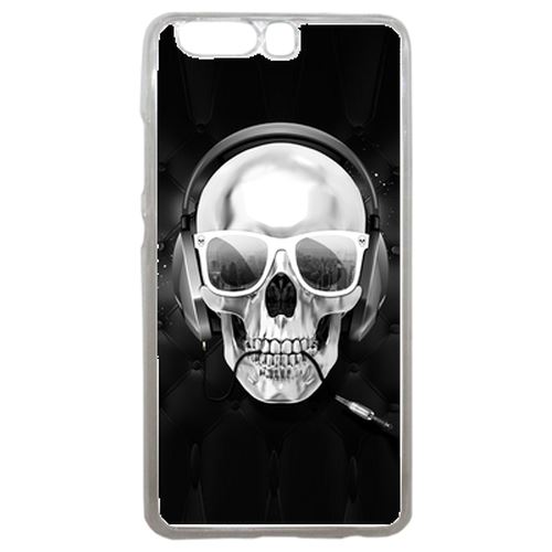 Coque Tete De Mort Swag Casque De Musique Compatible P10 Transparent