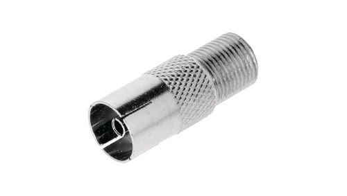 Adaptateur dantenne fiche f f female - coax femelle (iec) argent valueline