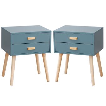 -15% sur SUNFAY㉿2Pcs Table de Chevet rangement Scandinave ...
