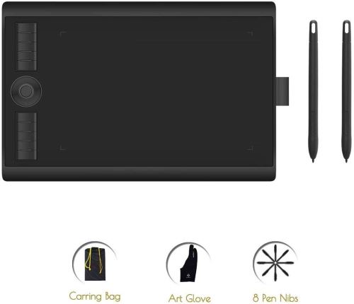 GAOMON M10K 2018Version-Tablette Graphique 10 x 6.25 Pouces avec Stylet Passif et 8192 Niveaux de Pression (M10K2018-2)