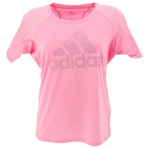 Tee shirt manches courtes Adidas Trng tee logo rose l Rose taille : L réf : 16740