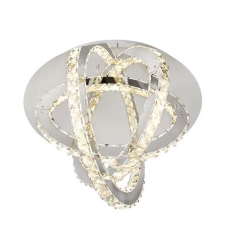 Plafonnier led chrome 31x50x50cm globo lighting 67038-36d