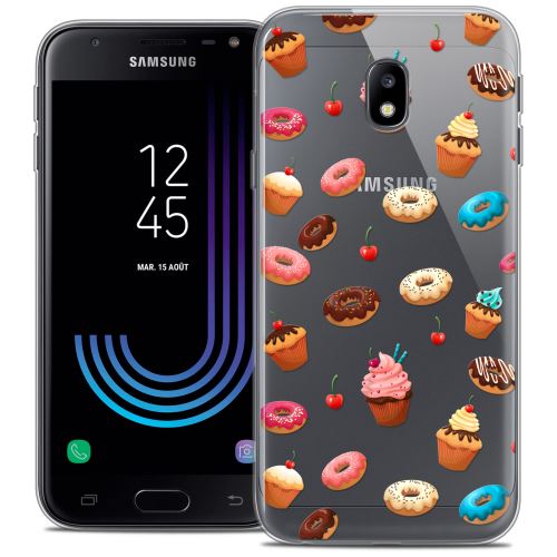 Coque Samsung Galaxy J3 2017 J320 (5 ) CASEINK Housse Etui [Crystal Gel HD Collection Foodie Design Donuts - Souple - Ultra Fin - Imprimé en France]