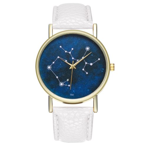 Montre Space Galaxy Montre classique à fleurs Denim - Bracelet en toile - Montre pour femme - Anniversaire - Quartz - Montre T54-Ablanc