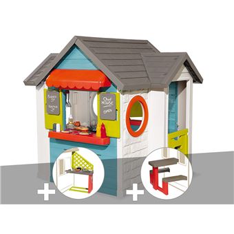 Table De Pique-nique Smoby Life - Avec 2 Bancs, Compatible Avec La Maison De Jeu, Dimensions 81x54x49 Cm