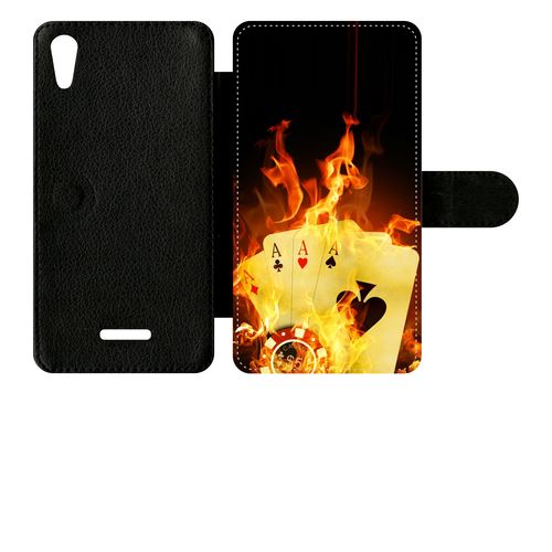 Etui À Rabat Sony Xperia T3 Poker Feu