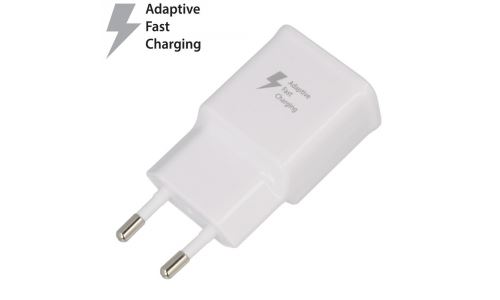 Adaptateur secteur Fast-Charge sortie USB coloris blanc