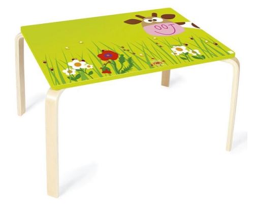 Table en bois enfant marie la vache 70 x 50 x 45 cm - scratch europe - mobilier, bureau