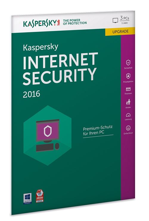 Kaspersky Internet Security 2016 Upgrade - 3 PCs / 1 Jahr (Frustfreie Verpackung) [import allemand]