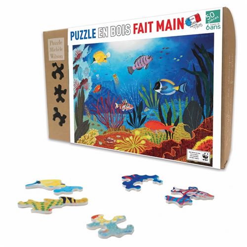 Puzzle 50 pièces POISSONS TROPICAUX Puzzle Michele Wilson Multicolore