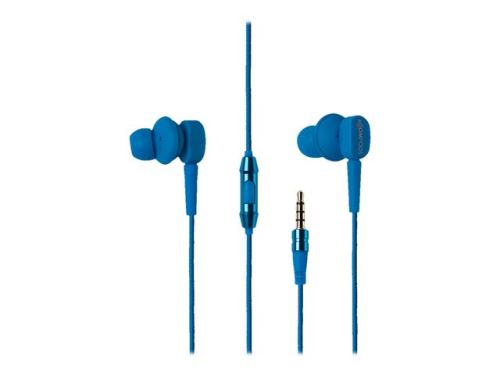 Boompods Earpods - In-ear hoofdtelefoons met micro - inwendig - met bekabeling - 3,5 mm-stekker - ruisisolatie - zacht blauw